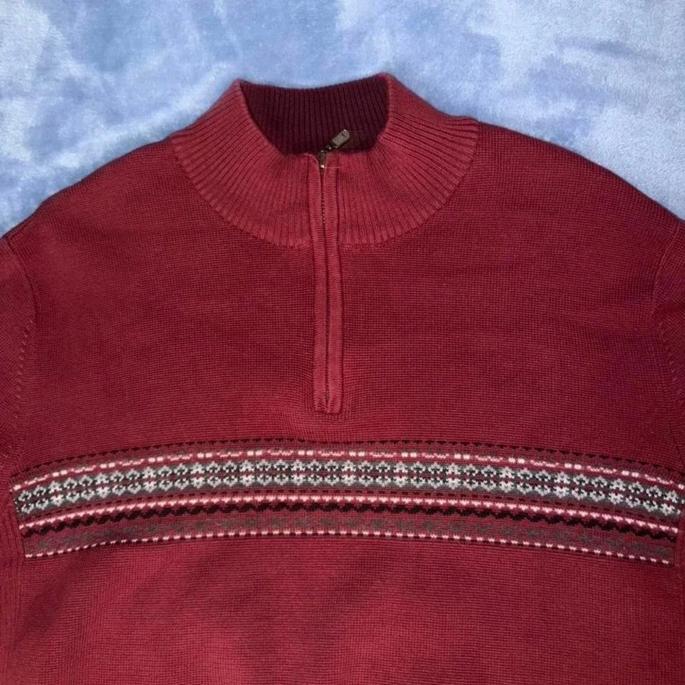 Vintage High sierra 1/4th ziper ralph lauren look alike sweater men's size large - Picture 2 of 6